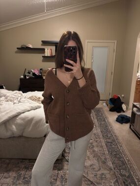 Z Supply Chocolate Brown Knit Cardigan